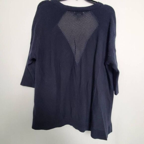 Christopher & Banks Size Medium Navy Blue Cardigan Sweater - Picture 4 of 6